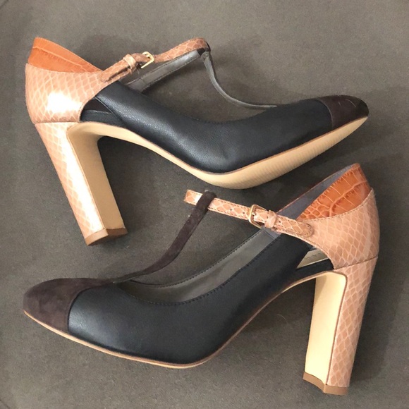 Nine West Shoes - Mixed Texture Mary Jane Heels